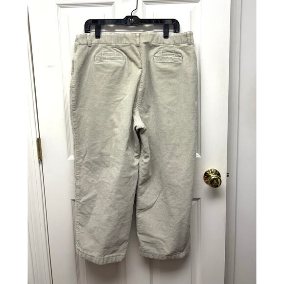 Vintage Talbots Corduroys, Off White, Gauchos, Wide Leg Cropped, Size 16 - Picture 4 of 5